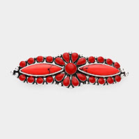 Squash Blossom Natural Stone Accented Barrette