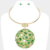 Bubble Stone Embellished Necklace