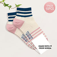 10Pairs - Striped Socks