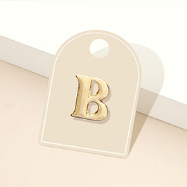 -B- Metal Monogram Initial Lapel Mini Pin Brooch