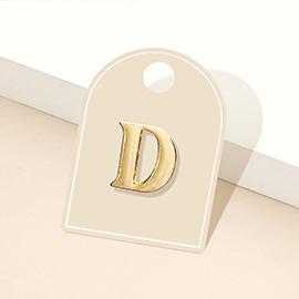 -D- Metal Monogram Initial Lapel Mini Pin Brooch