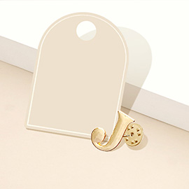 -J- Metal Monogram Initial Lapel Mini Pin Brooch