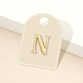 -N- Metal Monogram Initial Lapel Mini Pin Brooch