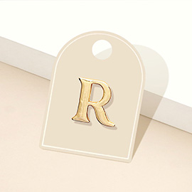 -R- Metal Monogram Initial Lapel Mini Pin Brooch