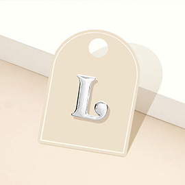 -L- Metal Monogram Initial Lapel Mini Pin Brooch