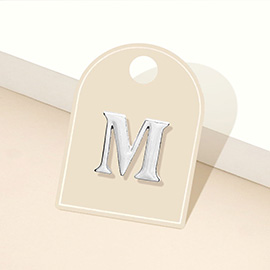 -M- Metal Monogram Initial Lapel Mini Pin Brooch