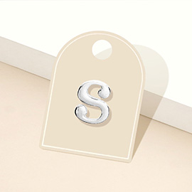 -S- Metal Monogram Initial Lapel Mini Pin Brooch