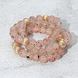 3PCS - Paint Splash Beaded Stretch Bracelets