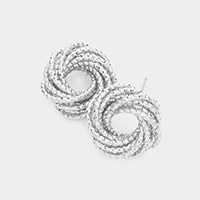 Metal Knot Stud Earrings
