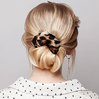 Leopard Patterned Scrunchie Hair Band