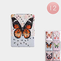 12PCS - Butterfly Printed Cosmetic Mirrors