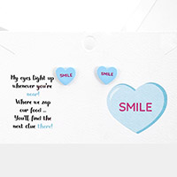 Smile Message Heart Stud Earrings