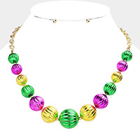 Mardi Gras Ball Necklace