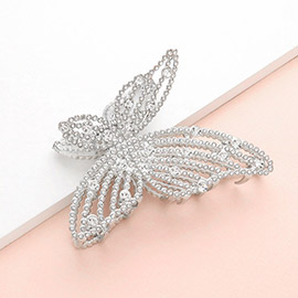 Rhinestone Embellished Butterfly Hair Claw Clip