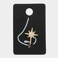 Stone Embellished North Star Nose Clip