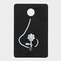 Stone Embellished Flower Nose Clip