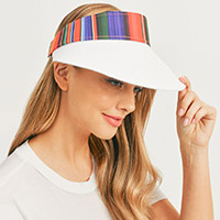 Serape Straw Visor Sun Hat