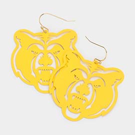 Cut Out Bear Dangle Earrings