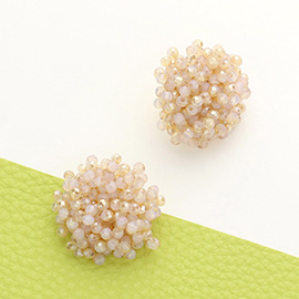 Faceted Bead Cluster Stud Earrings