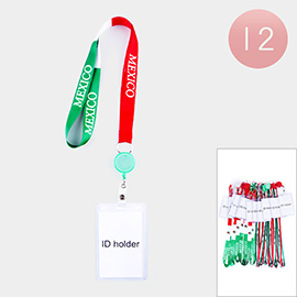 12PCS - MEXICO Message Keychain ID Holders