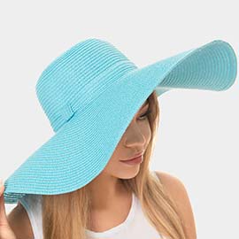 Solid Floppy Straw Sun Hat