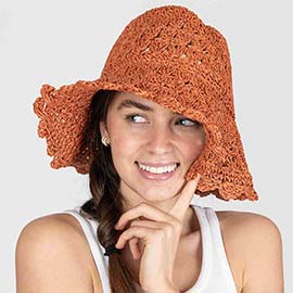 Raffia Crochet Sun Hat