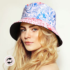 Reversible Abstract Patterned Bucket Hat