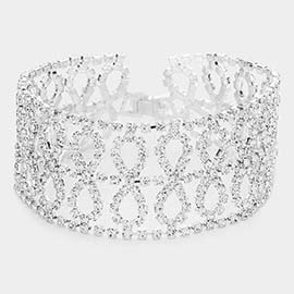 Rhinestone Pave Infinity Evening Bracelet