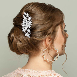 CZ Marquise Accented Hair Comb