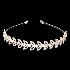 Rhinestone Open Marquise Sprout Cluster Headband