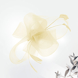 Mesh Veil Feather Fascinator / Headband