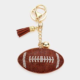 Bling Football Tassel Keychain