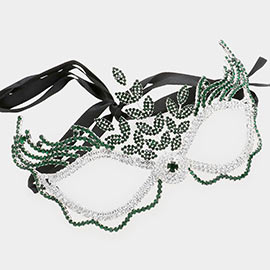 Rhinestone Pave Masquerade Mask