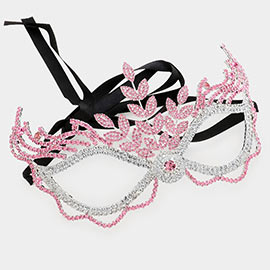 Rhinestone Pave Masquerade Mask