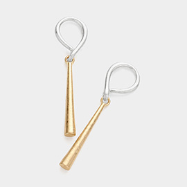 Abstract Metal Link Dangle Earrings