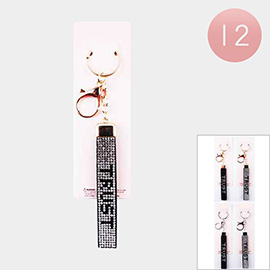 12PCS - Trust Bling Strap Keychains