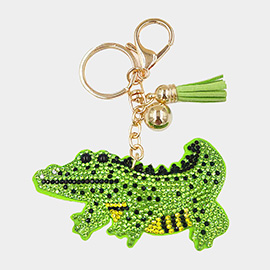 Bling Alligator Tassel Keychain