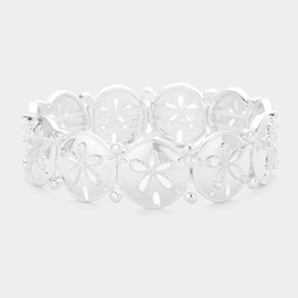 Metal Sand Dollar Stretch Bracelet