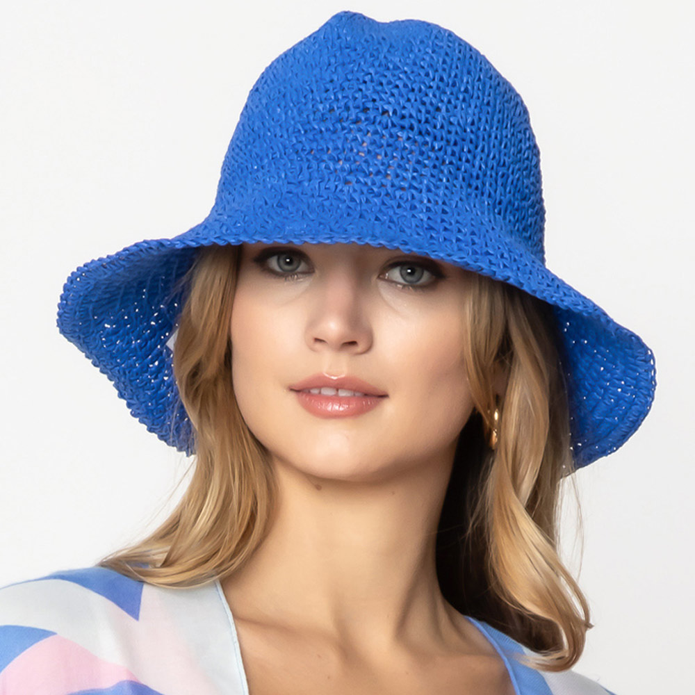 Solid Straw Bucket Sun Hat