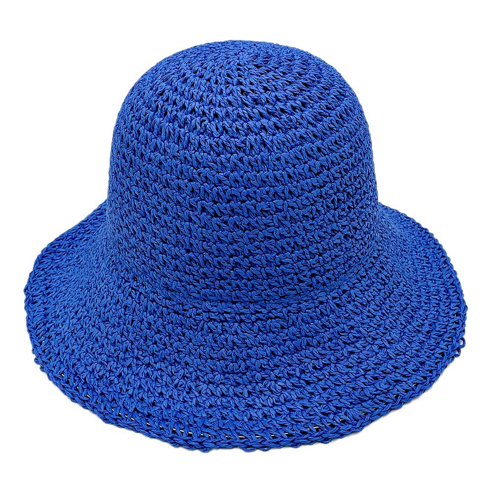 Solid Straw Bucket Sun Hat