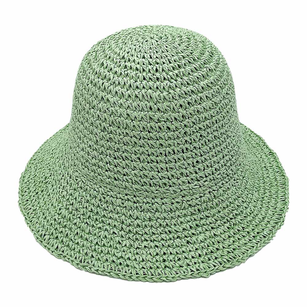 Solid Straw Bucket Sun Hat