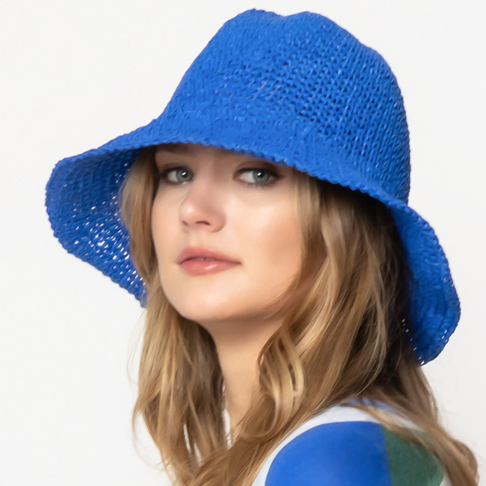 Solid Straw Bucket Sun Hat