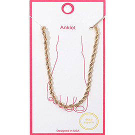 Twisted Rope Chain Anklet