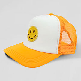 Smile Accented Mesh Back Baseball Cap