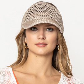 Lurex Metallic Visor Sun Hat