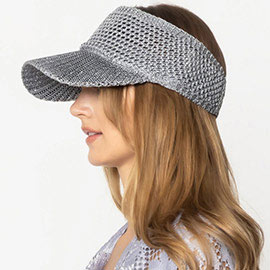 Lurex Metallic Visor Sun Hat