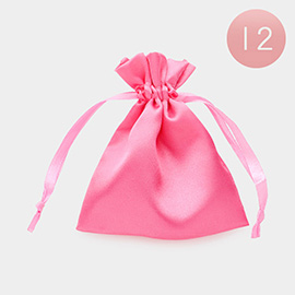 12PCS - Ribboned Satin Organza Gift Bags