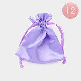 12PCS - 4 X 4.5 Ribboned Satin Organza Gift Bags