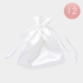 12PCS - 4 X 4.5 Ribboned Satin Organza Gift Bags