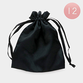 12PCS - 5 X 6.25 Ribboned Satin Organza Gift Bags